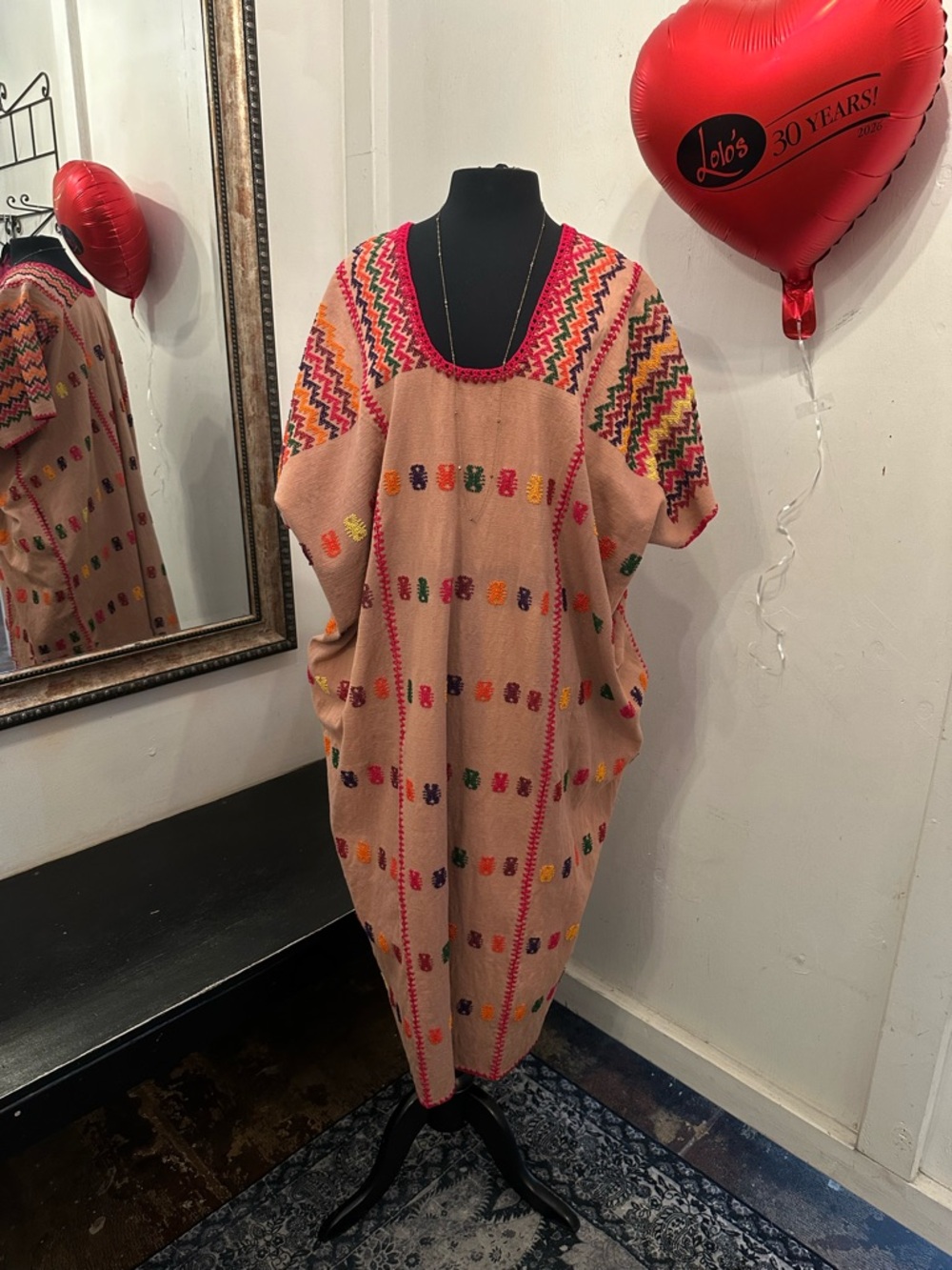 Embroidered Peach Kaftan